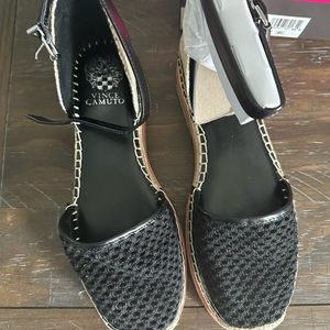 New Vince Camuto VC-Binettie Black Crochet Espadrille- Size 8.5M